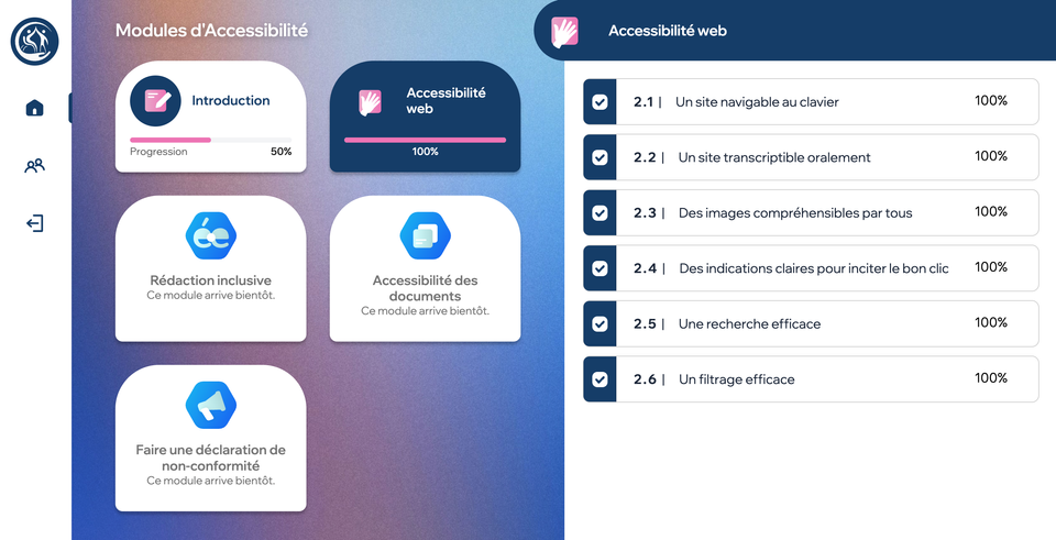 Platform for accessibility e-learning